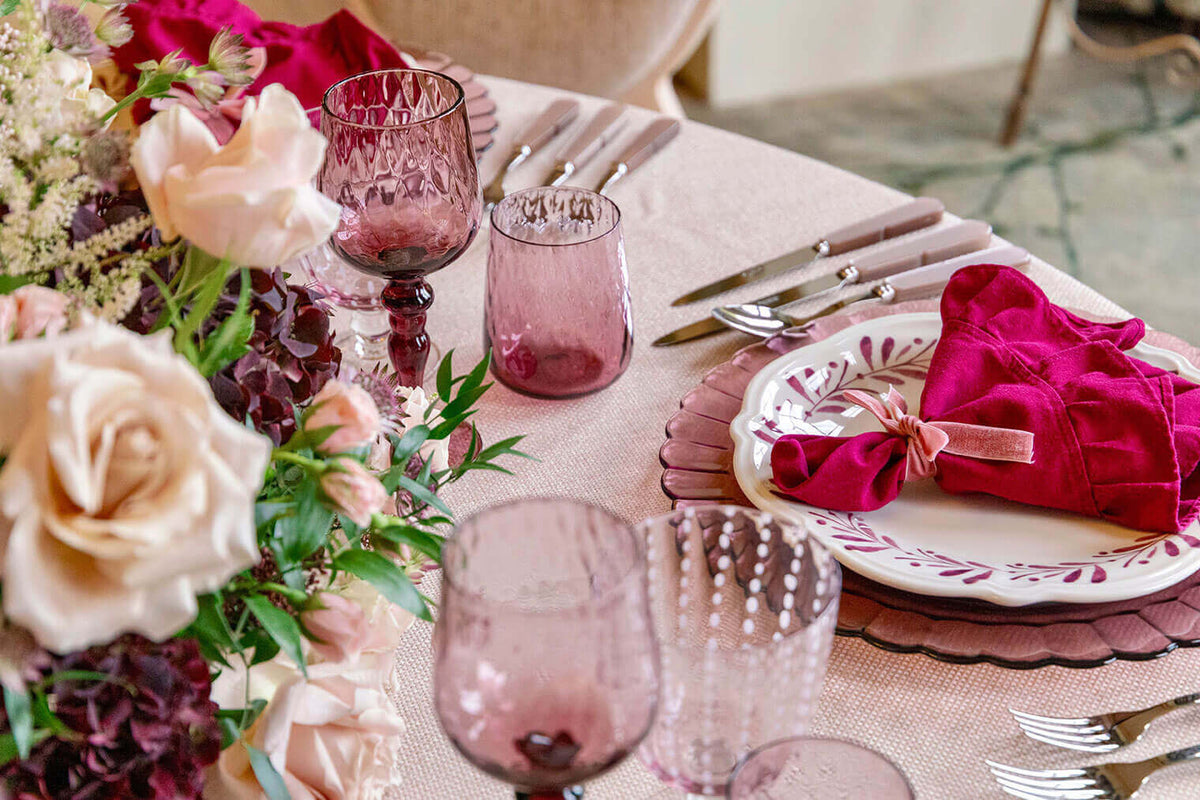 Romantic Blush Pinks and Reds, Wedding Table Inspiration